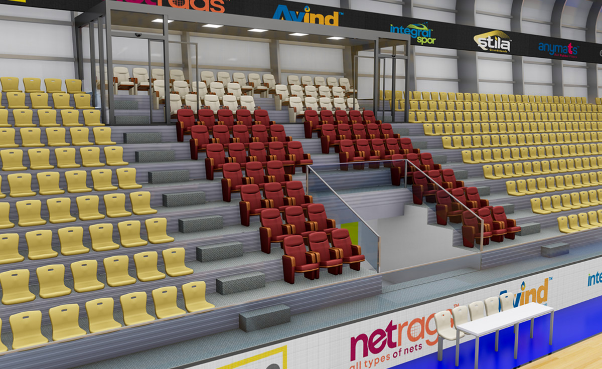 500 Seats Indoor Sports Hall?>