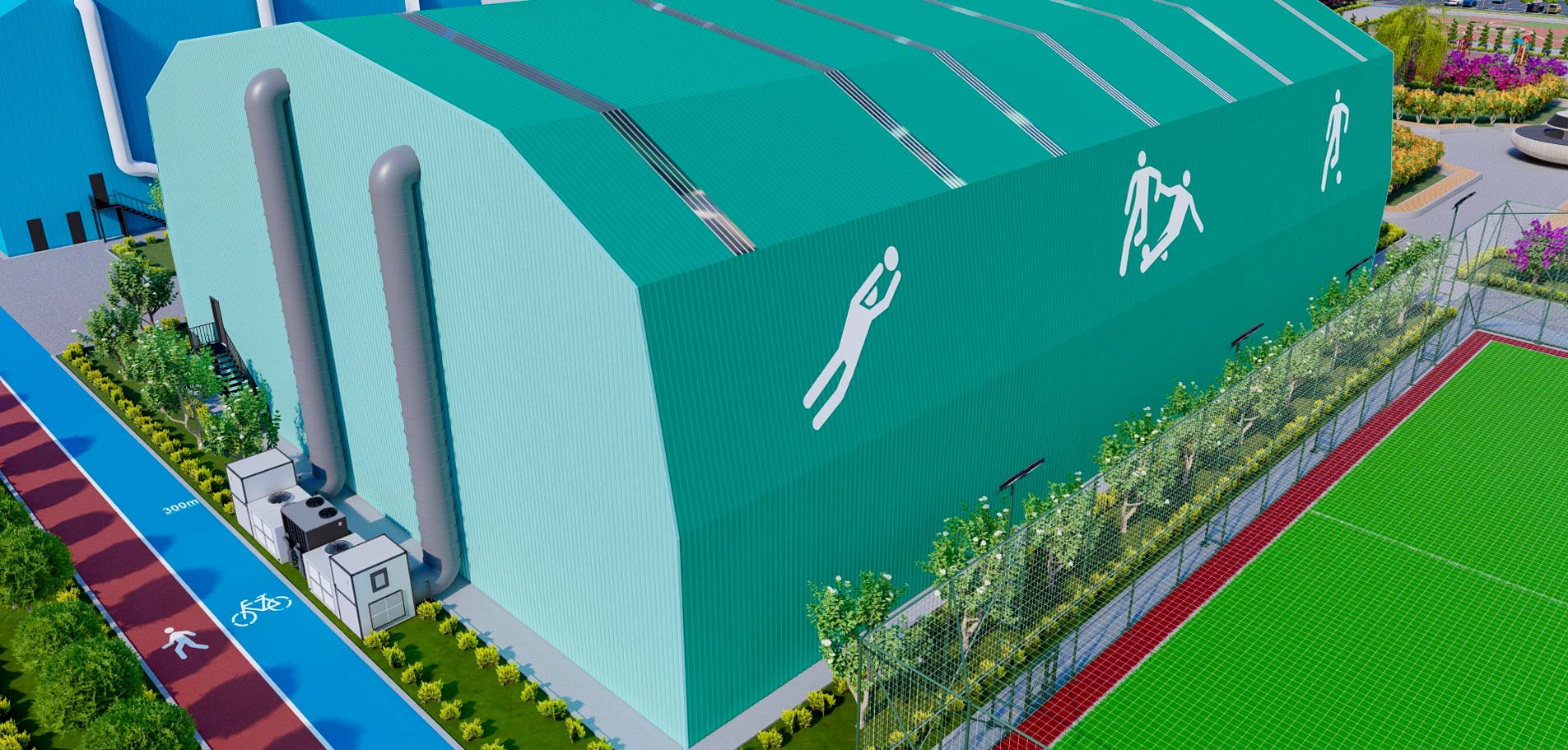 Indoor Artificial Turf Field