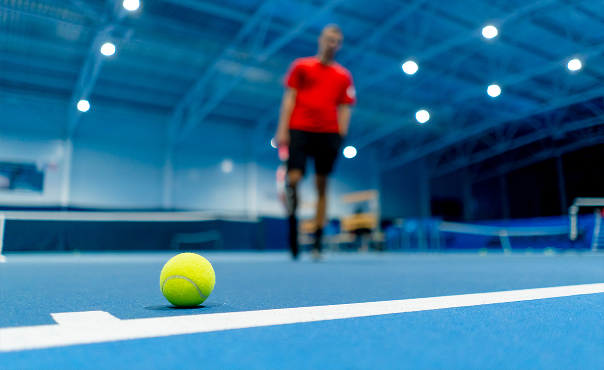 indoor tennis court 2?>