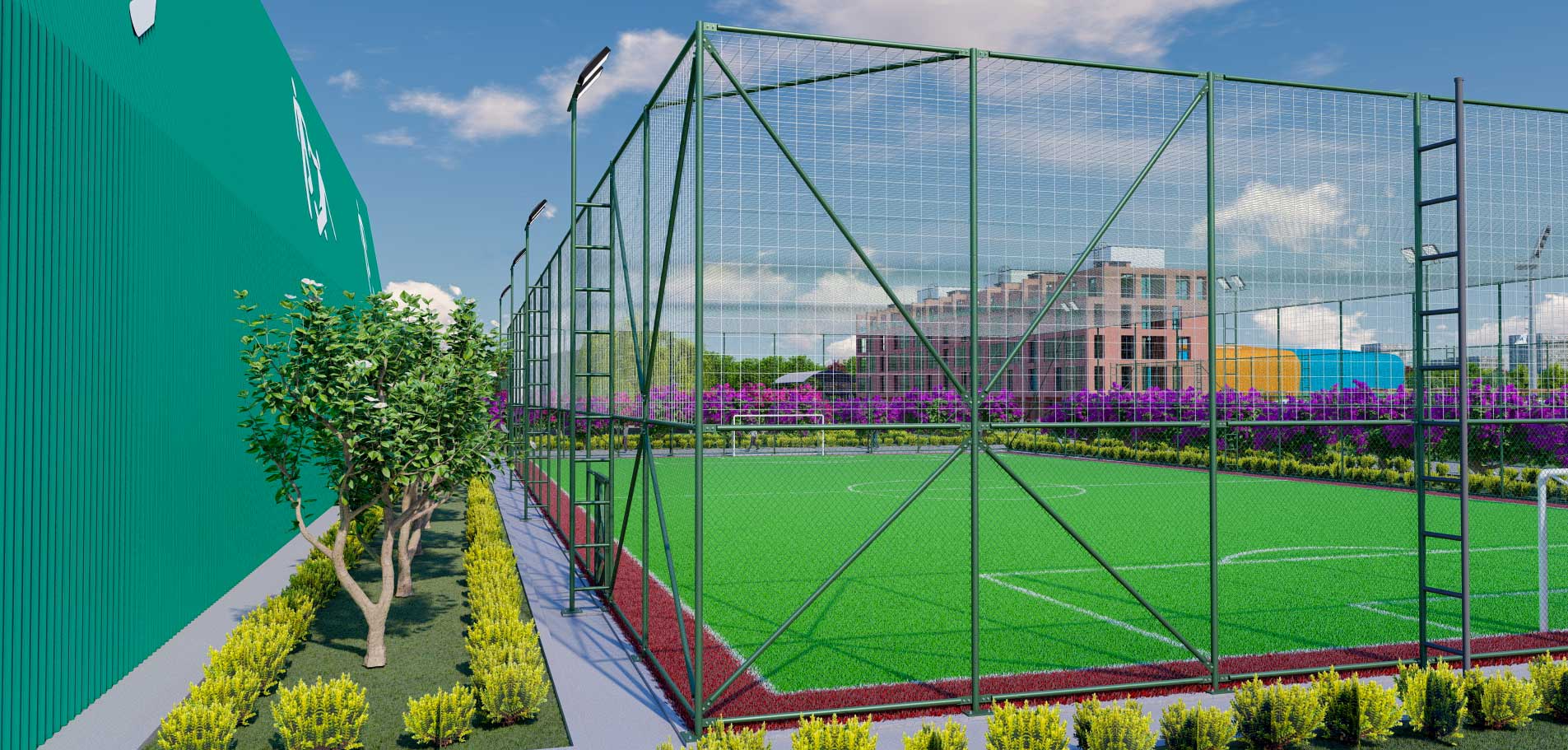 Outdoor Artificial Turf Field