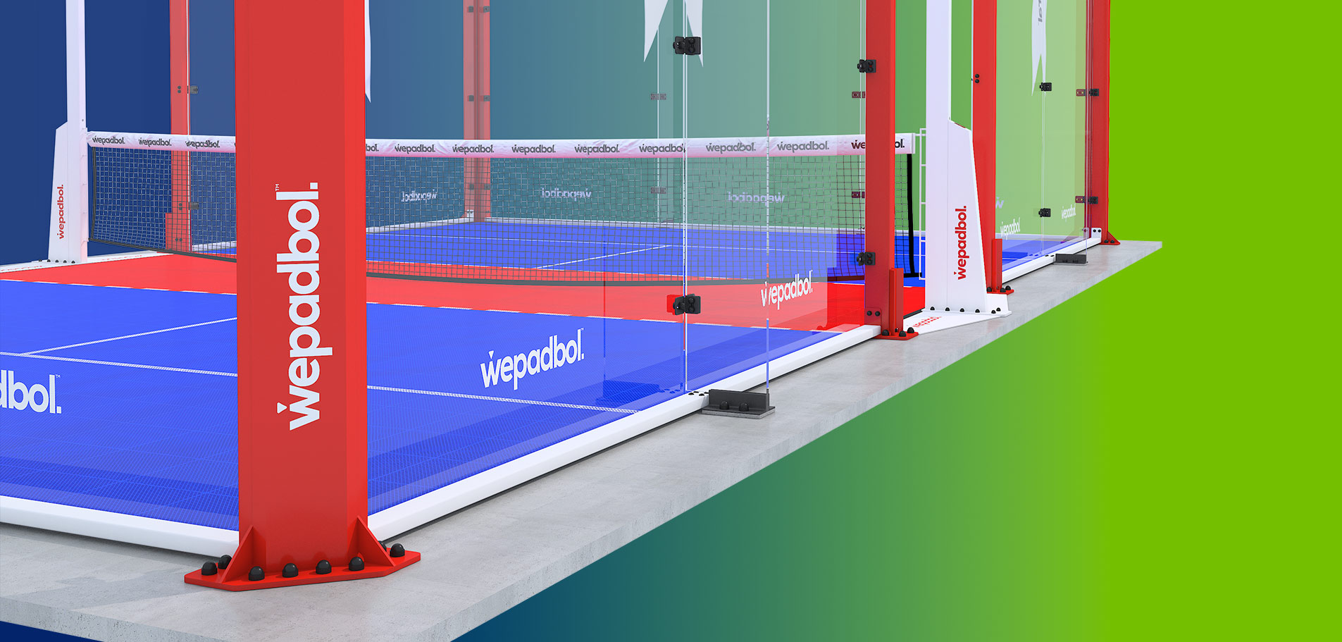 Panoramic Single Padbol Court 1